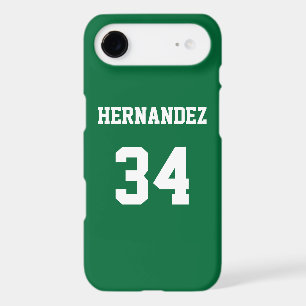 Personalised Jersey Name Number Green and White