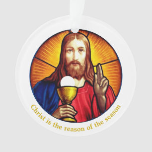 Personalised Jesus Image Ornament