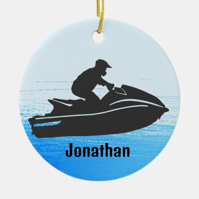 Personalised Jet Ski Ornament (Front)