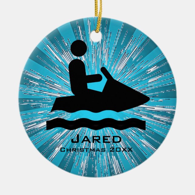 Personalised Jet Ski Ornament (Front)