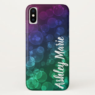 Personalised Jewel Tone Bokeh Bubbles Underwater Case-Mate iPhone Case