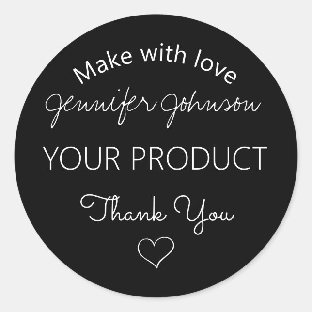 Personalised Jewellery Design Classic Round Sticke Sticker (Front)