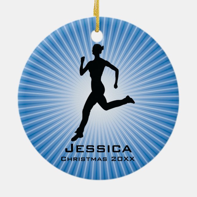 Personalised Jogger Runner Ornament (Back)