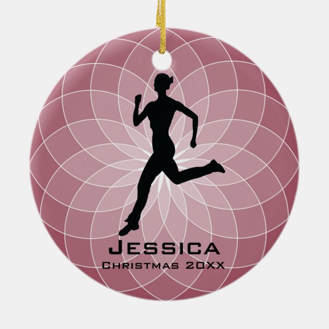 Personalised Jogger Runner Ornament (Back)
