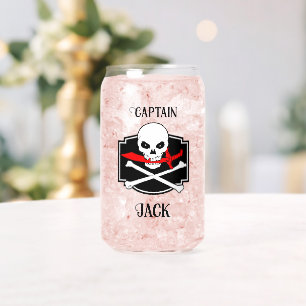 Personalised Jolly Roger (Cutlass)  Can Glass