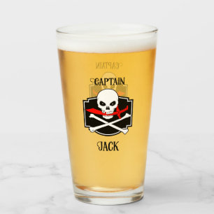 Personalised Jolly Roger (Cutlass)  Glass