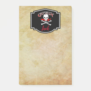 Personalised Jolly Roger (Cutlass) Post-it Notes