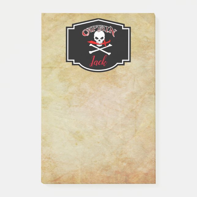 Personalised Jolly Roger (Cutlass)  Post-it Notes (Front)