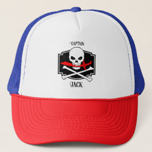 Personalised Jolly Roger (Cutlass) Trucker Hat