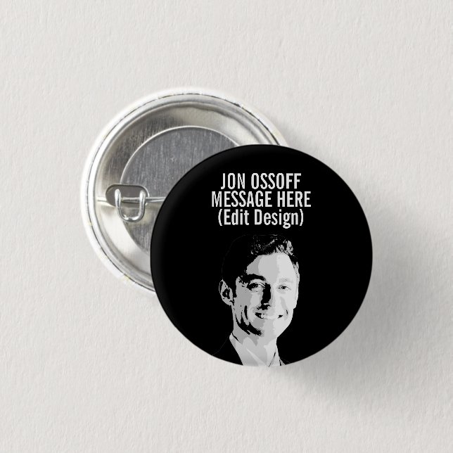Personalised Jon Ossoff Bust 3 Cm Round Badge (Front & Back)