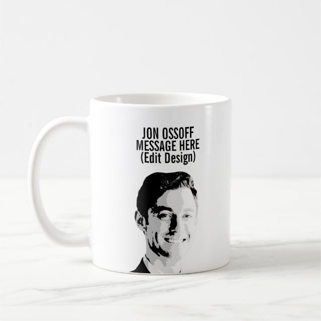 Personalised Jon Ossoff Bust Coffee Mug (Left)