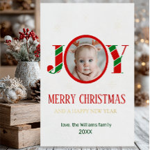 Personalised Joy Christmas Photo