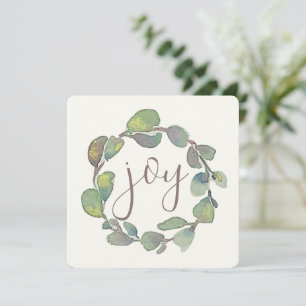 Personalised Joy Original Watercolor Scripture Holiday Card