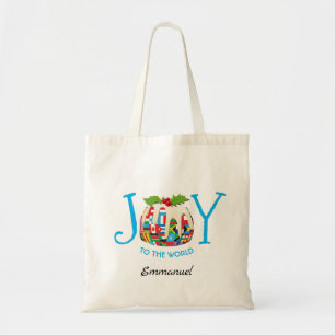 Personalised   JOY TO THE WORLD Flag Tote Bag