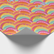 Personalised Joyful Watercolor Wrapping Paper