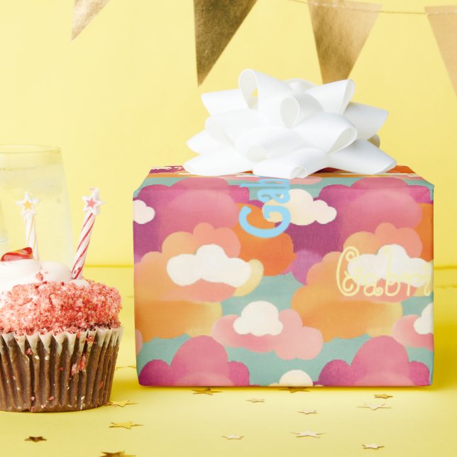 Personalised Joyful Watercolor Wrapping Paper (Birthday Party)