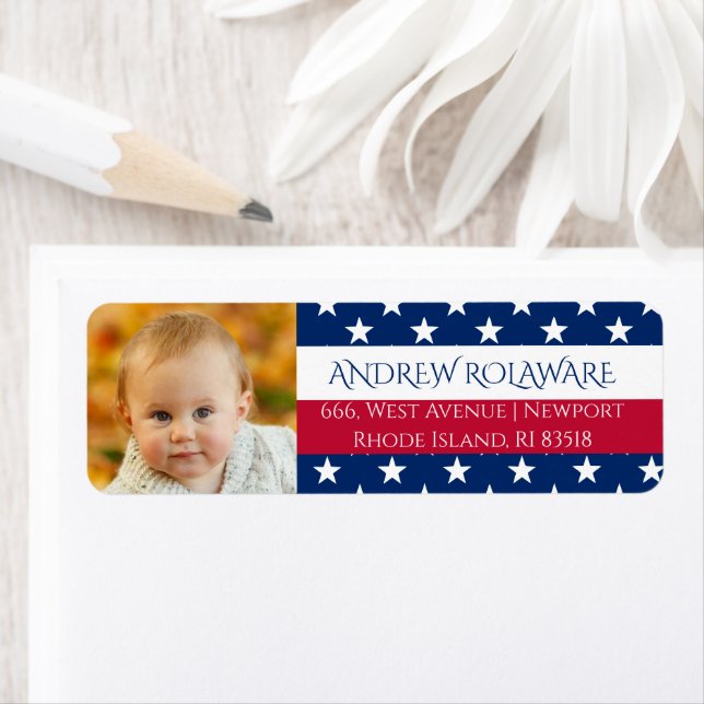 Personalised July 4th Return Address (Insitu)