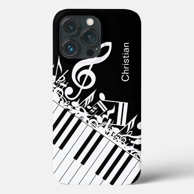 Personalised Jumbled Musical Notes and Piano Keys Case-Mate iPhone Case (Back)