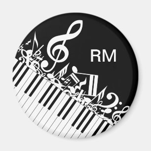 Personalised Jumbled Musical Notes and Piano Keys Magnet