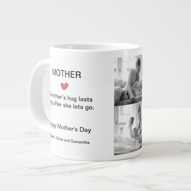 Personalised Jumbo Photo Collage Mug  (Front Left)
