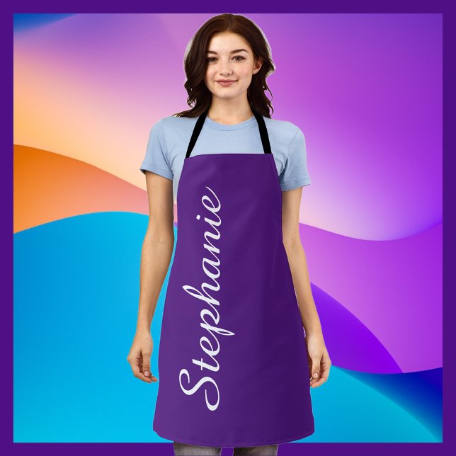 Personalised Jumbo Script Name Choose Your Colour Apron (Creator Uploaded)