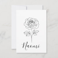 Personalised June Rose Birth Flower Gift for Her 