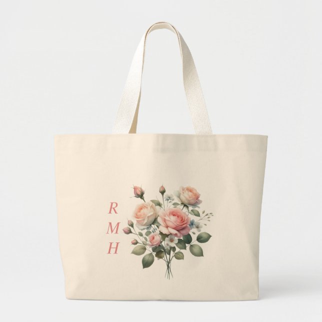 Personalised June Rose Tote Bag (Front)