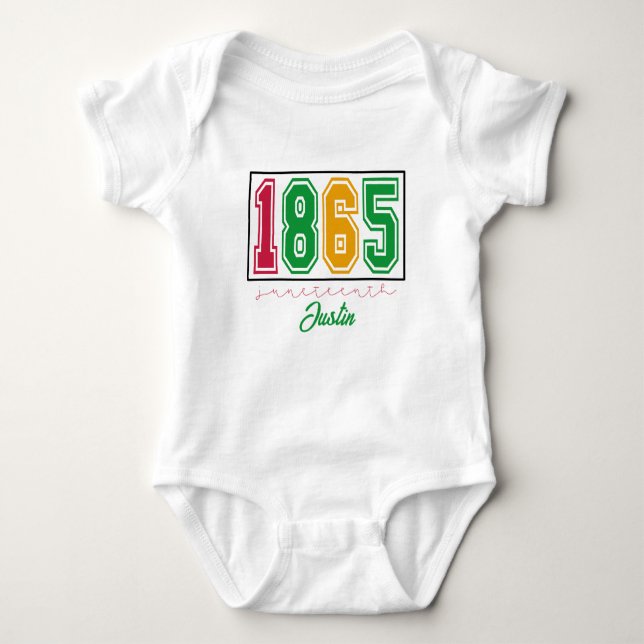 Personalised Juneteenth - Black History  Baby Bodysuit (Front)