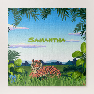 Personalised Jungle Tiger Jigsaw Puzzle