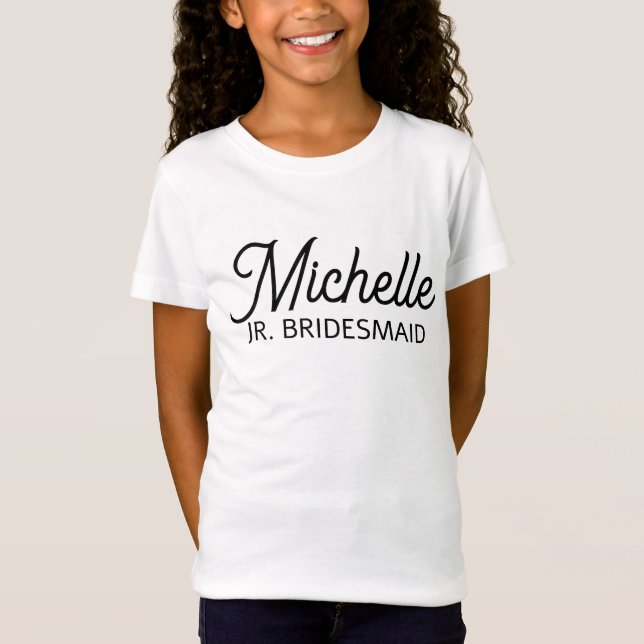  Personalised junior bridesmaid  T-Shirt (Front)