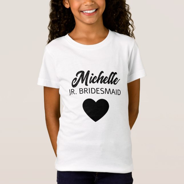  Personalised junior bridesmaid  T-Shirt (Front)