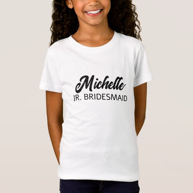  Personalised junior bridesmaid  T-Shirt (Front)