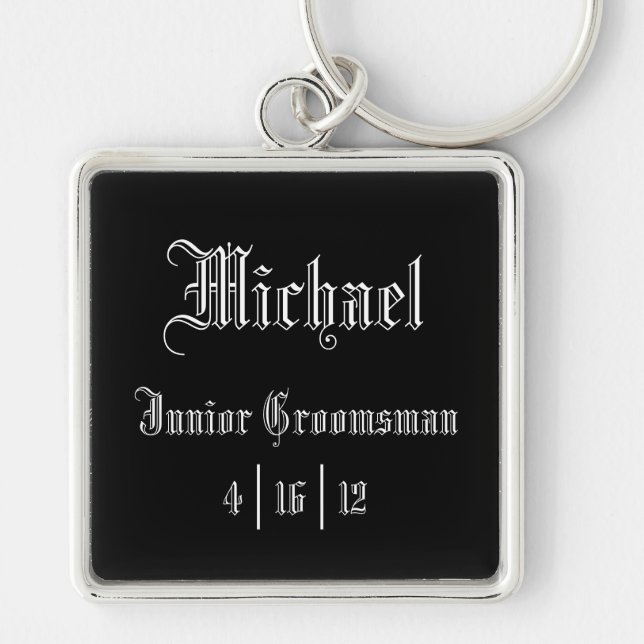 Personalised Junior Groomsman Keychain (Front)