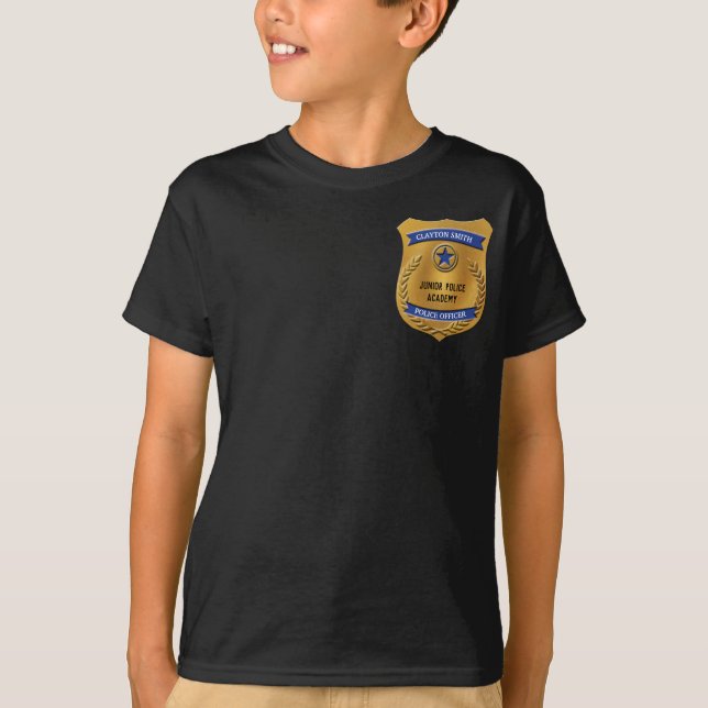 Personalised Junior Police Officer Badge Shirt (Front)