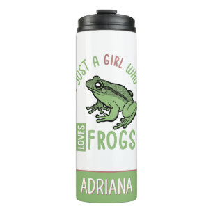 Personalised Just a girl who loves frogs Frog Gift Thermal Tumbler