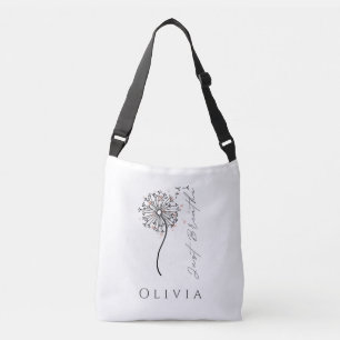 Personalised "Just Breathe" Dandelion Wish Crossbody Bag