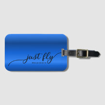 Personalised Just Fly Royal Blue Gradient 