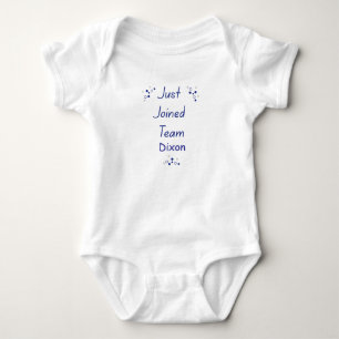 Personalised Just Joined Team Baby Bodysuit