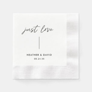 Personalised Just Love Elopement Wedding Napkins