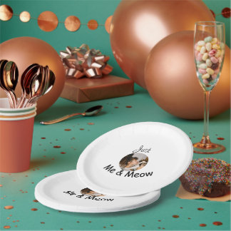 Personalised "Just Me and Meow" Photo Template – Paper Plate
