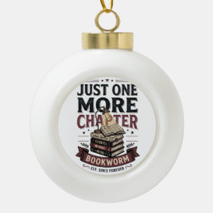 Personalised Just One More Chapter Est 1985 Bookwo Ceramic Ball Christmas Ornament