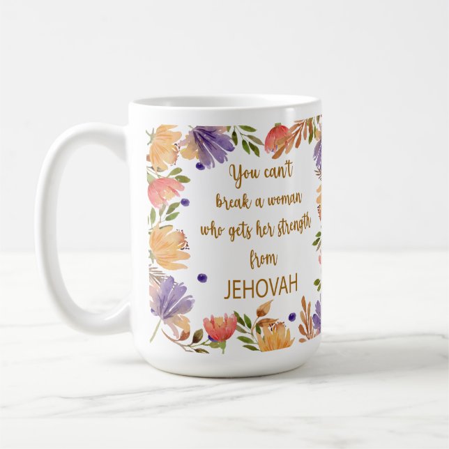 Personalised JW Sister quote gift Coffee Mug (Left)