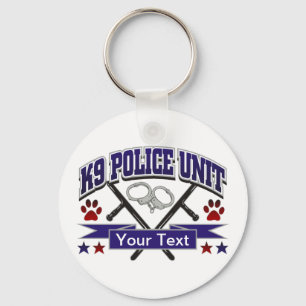 Personalised K9 Police Unit Key Ring