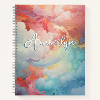 Personalised Kaleidoscope of Clouds Notebook