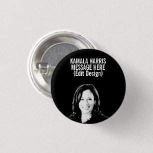 Personalised Kamala Harris 3 Cm Round Badge