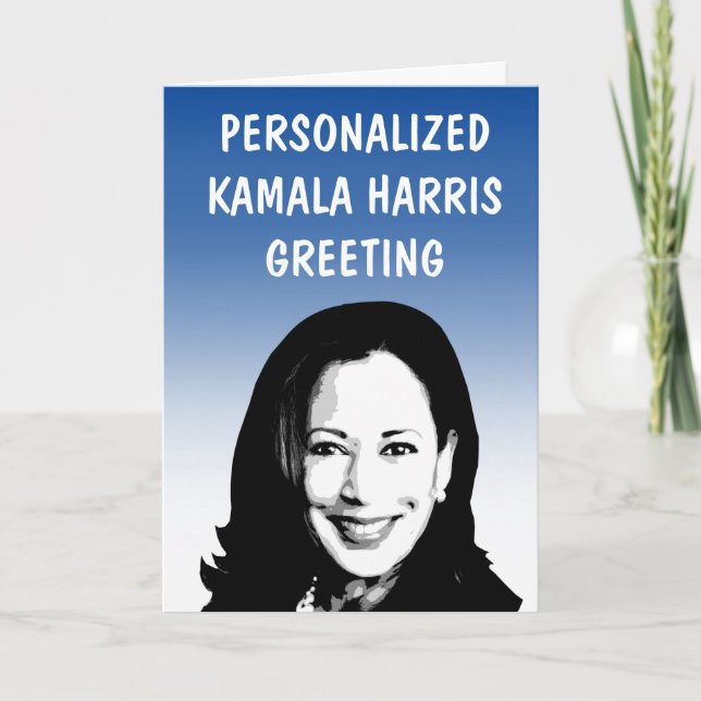 Personalised Kamala Harris Greeting Card (Front)