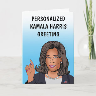 Personalised Kamala Harris Greeting Card