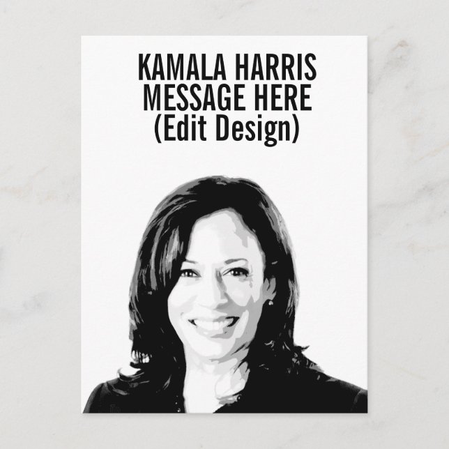 Personalised Kamala Harris Postcard (Front)
