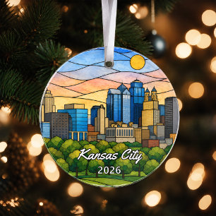 Personalised Kansas City Acrylic Ornament, Custom Ornament