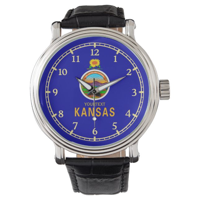 Personalised Kansas State Flag Design Watch (Front)